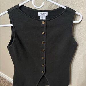 Song of Style Green Charcoal Sleeveless Blouse Size XS Worn Once